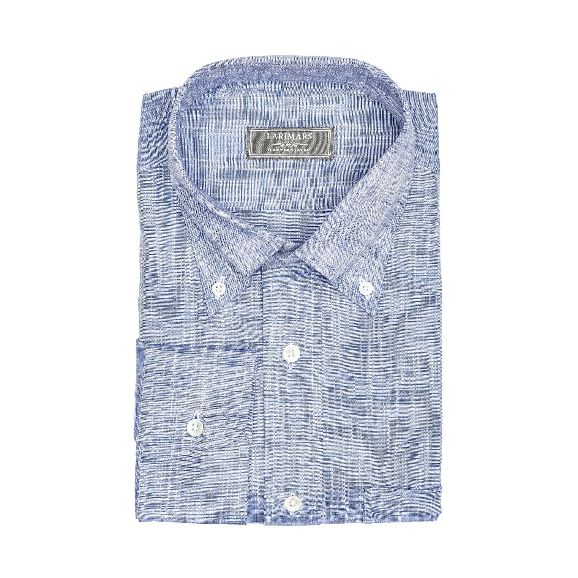 Blue Slub - Larimars Clothing Men's Formal and casual wear shirts