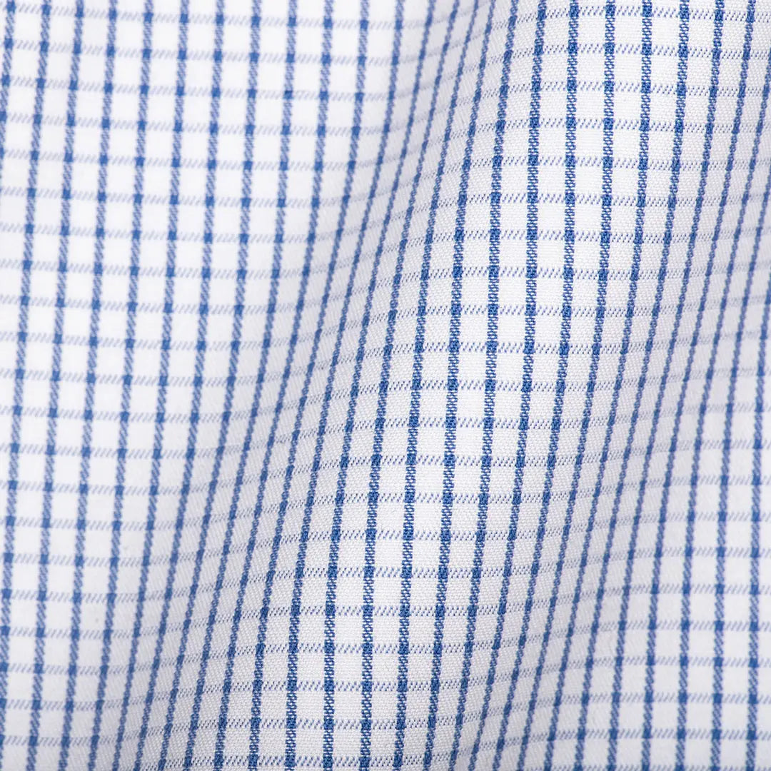 Blue Small Check | Wrinkle Resistant - Larimars Clothing Men's Formal and casual wear shirts