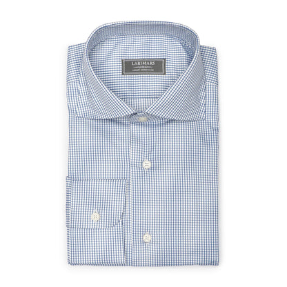 Blue Small Check | Wrinkle Resistant - Larimars Clothing Men's Formal and casual wear shirts