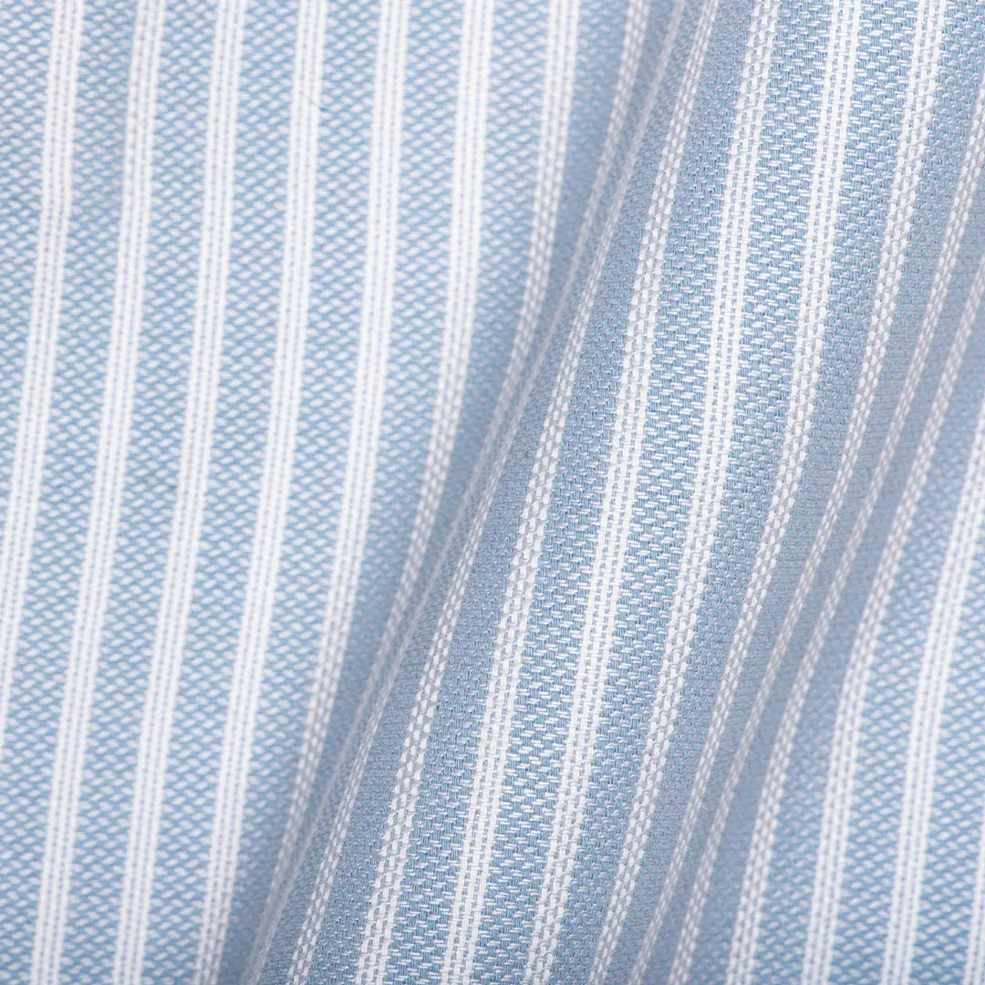 Blue & White Dobby Stripe - Larimars Clothing Men's Formal and casual wear shirts