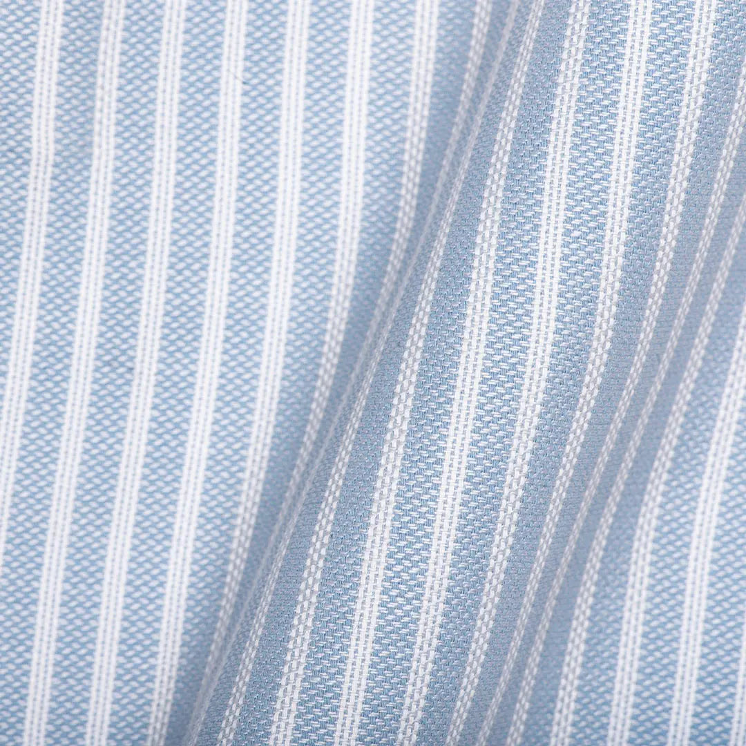 Blue & White Dobby Stripe - Larimars Clothing Men's Formal and casual wear shirts
