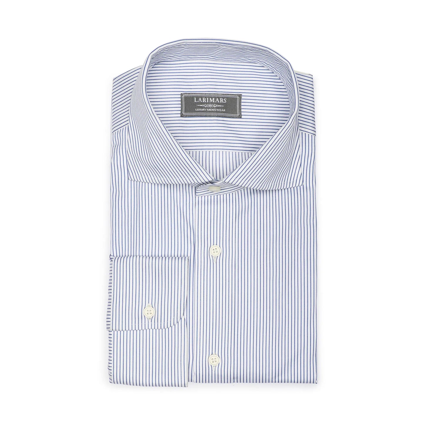Blue & White Stripe - Larimars Clothing Men's Formal and casual wear shirts