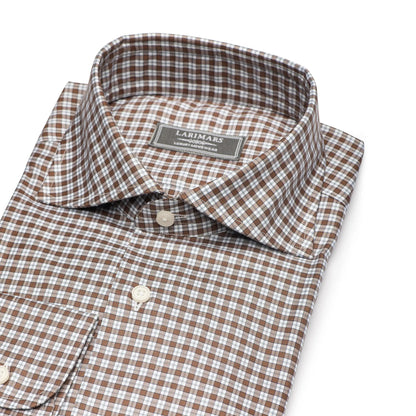 Brown Small Check - Larimars Clothing Men's Formal and casual wear shirts