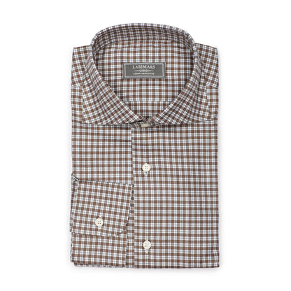 Brown Small Check - Larimars Clothing Men's Formal and casual wear shirts
