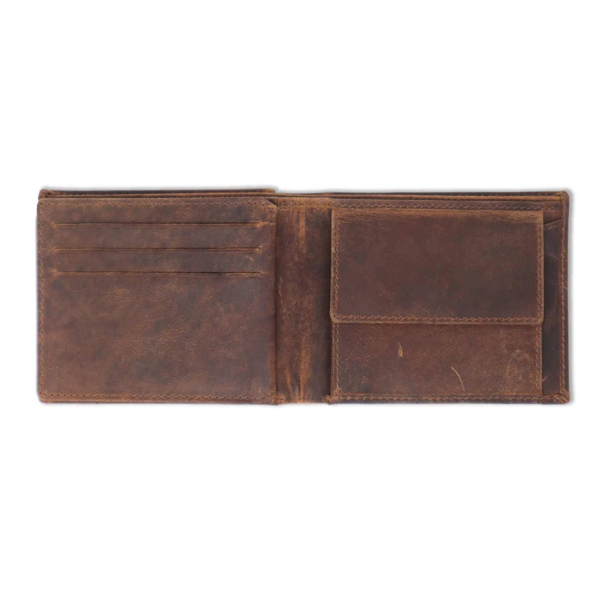Copper Brown Leather Wallet - Larimars Clothing Men's Formal and casual wear shirts