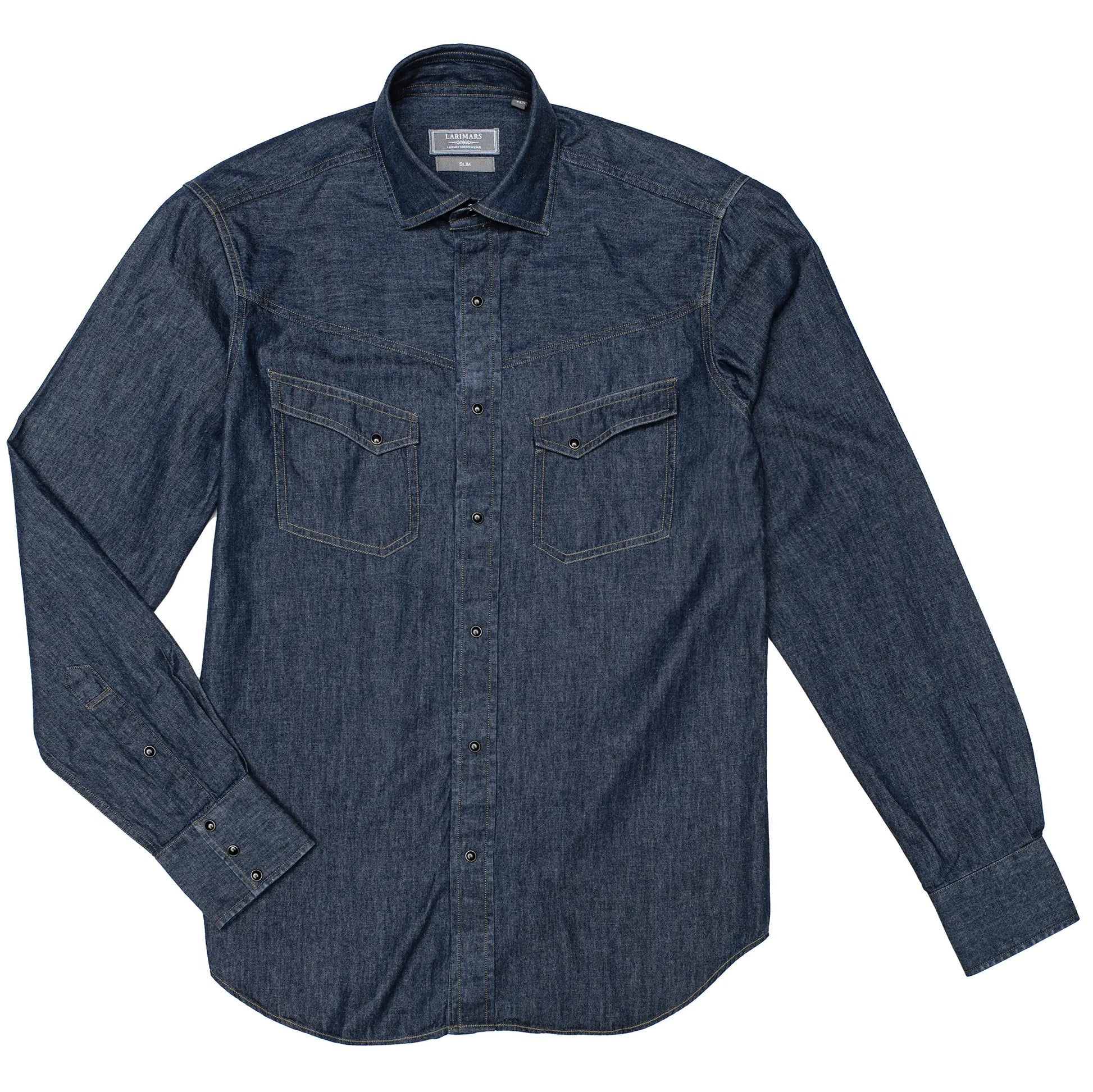 Enzyme Washed - Western Style Denim - Larimars Clothing Men's Formal and casual wear shirts
