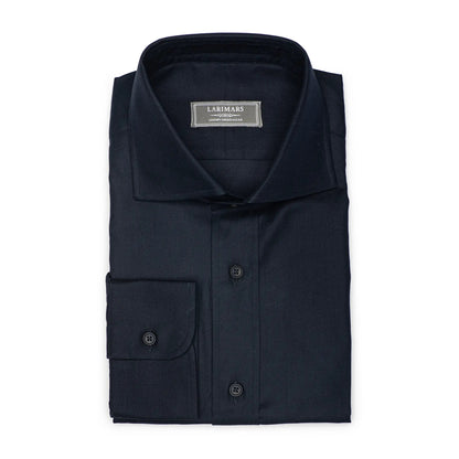 Dark Navy Blue Royal Twill - Larimars Clothing Men's Formal and casual wear shirts