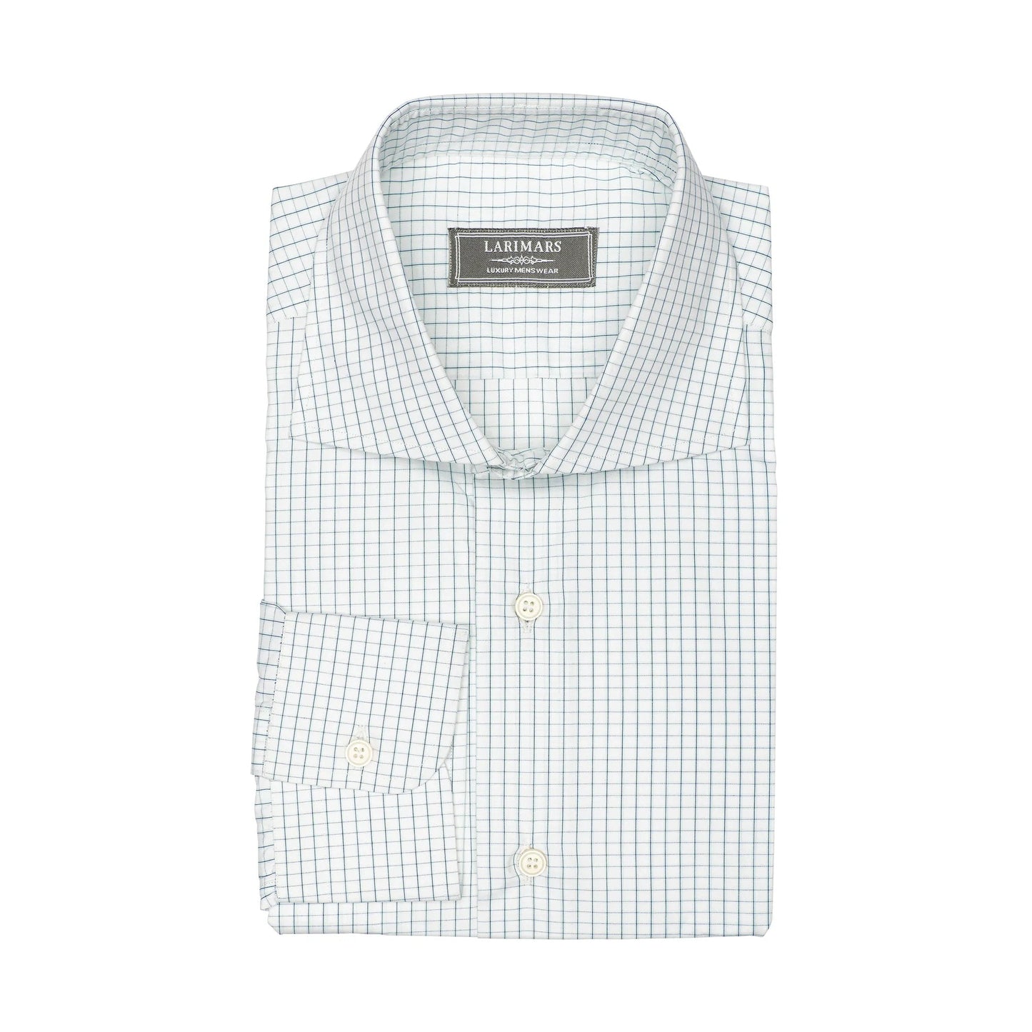 Green & White Check - Larimars Clothing Men's Formal and casual wear shirts
