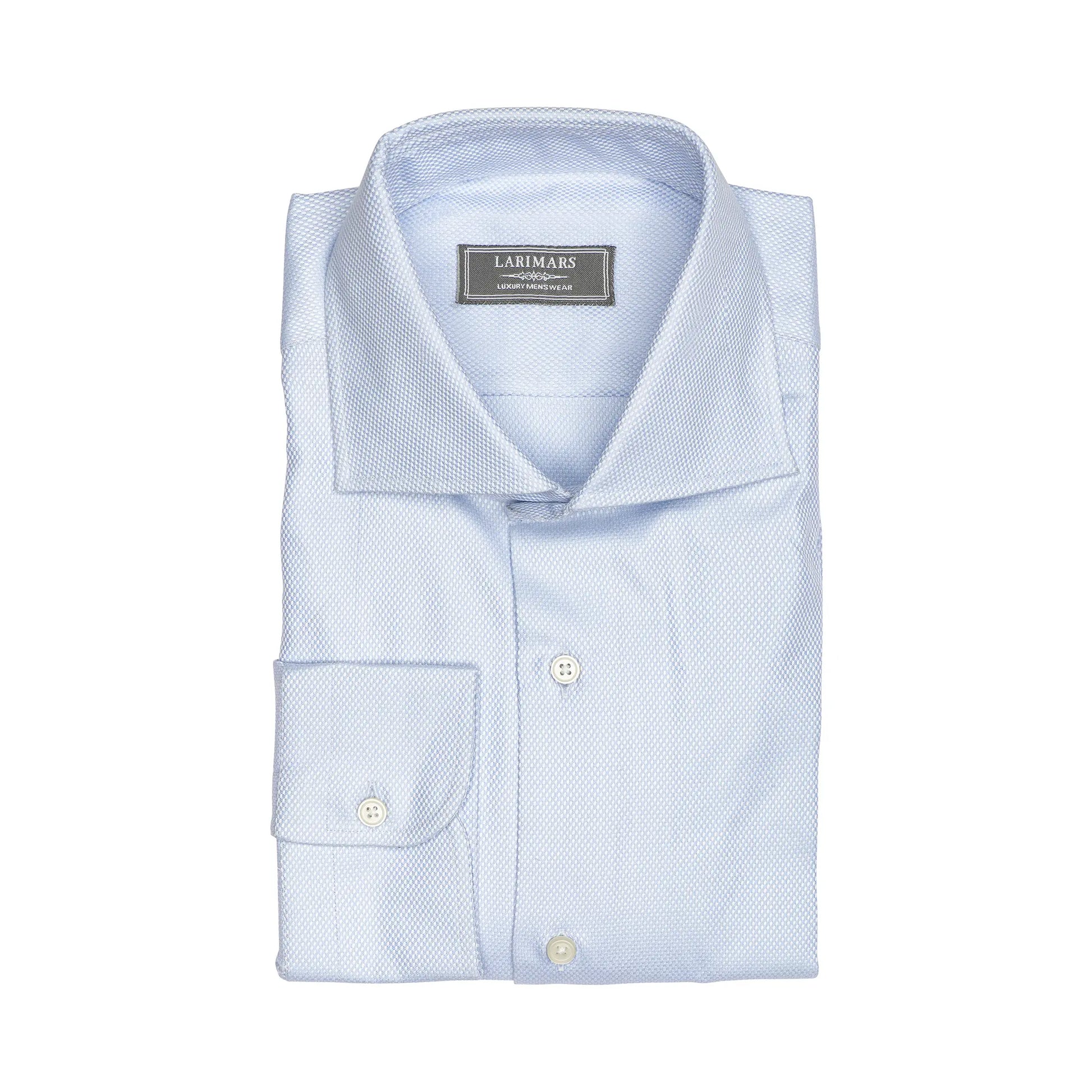 Light Blue Dobby Texture - Larimars Clothing Men's Formal and casual wear shirts