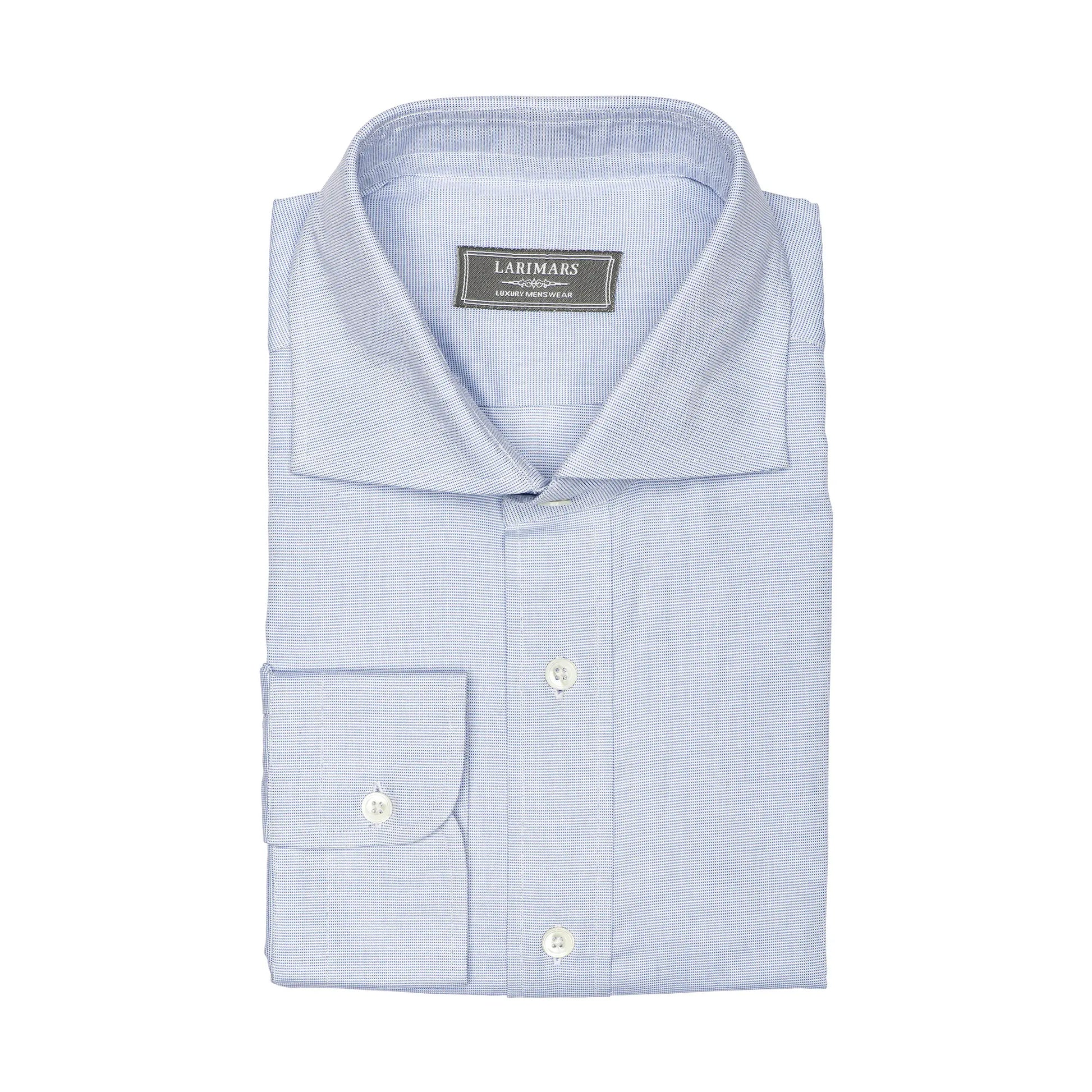Light Blue End on End - Larimars Clothing Men's Formal and casual wear shirts