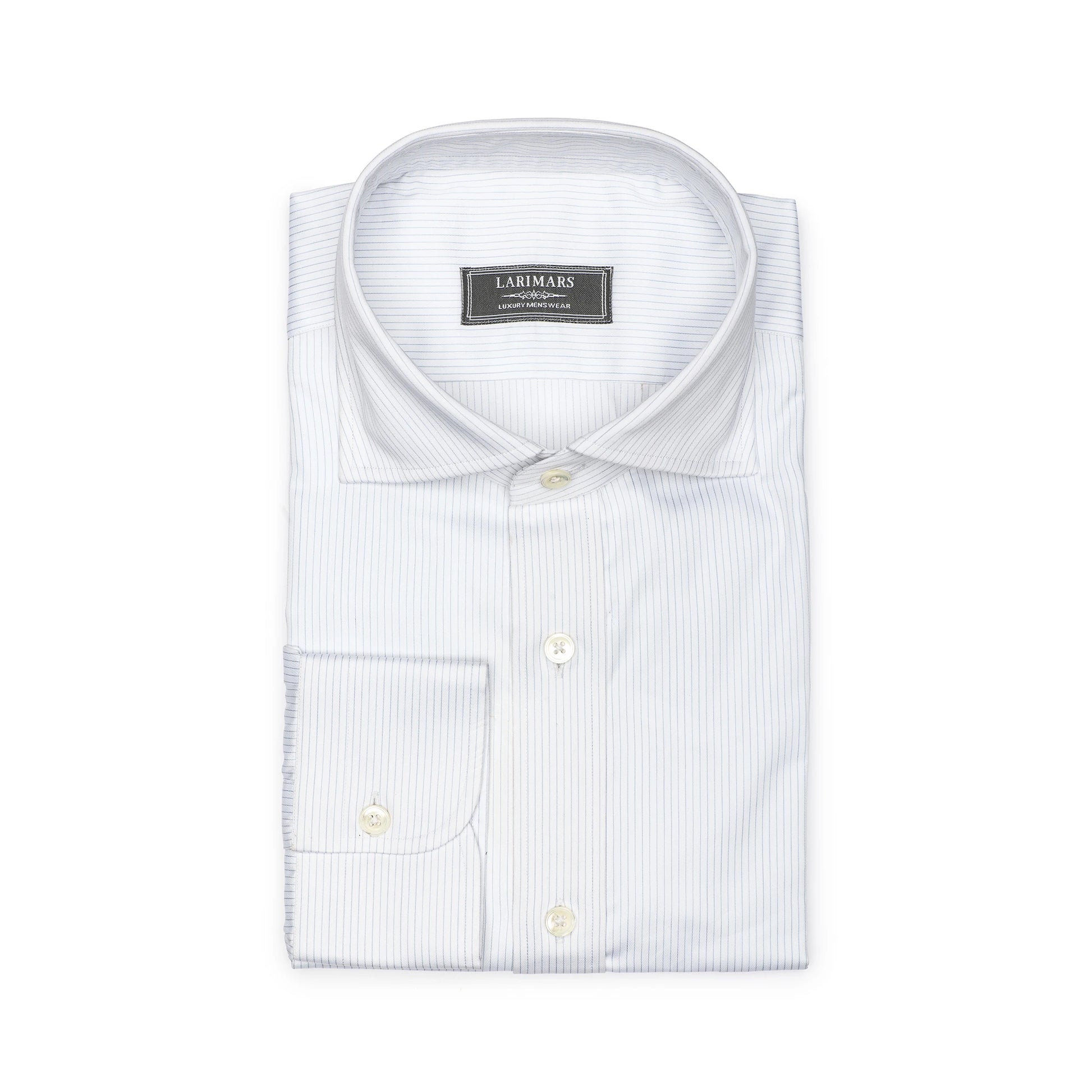 Light Blue Pencil Stripe - Larimars Clothing Men's Formal and casual wear shirts
