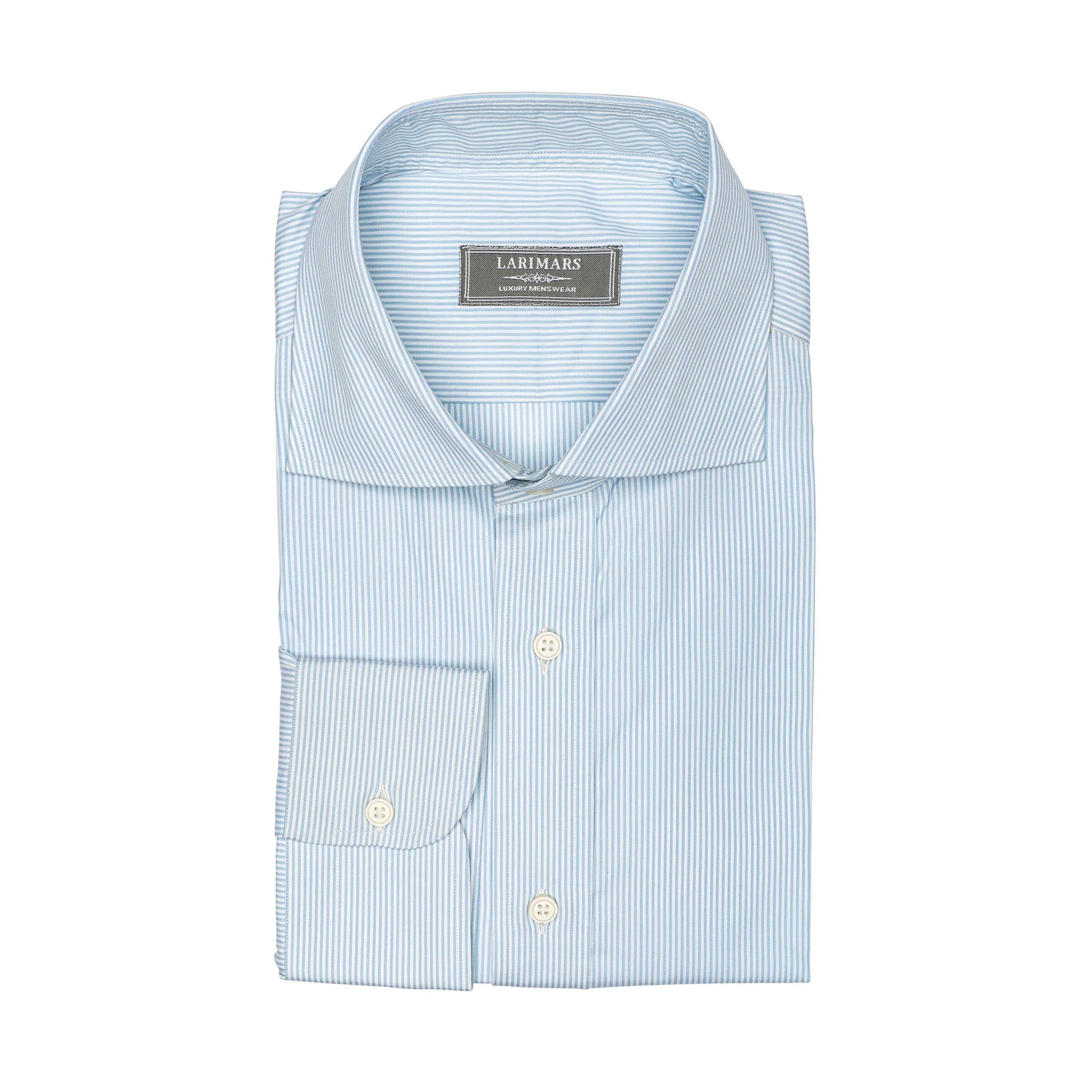 Light Blue Stripe - Larimars Clothing Men's Formal and casual wear shirts