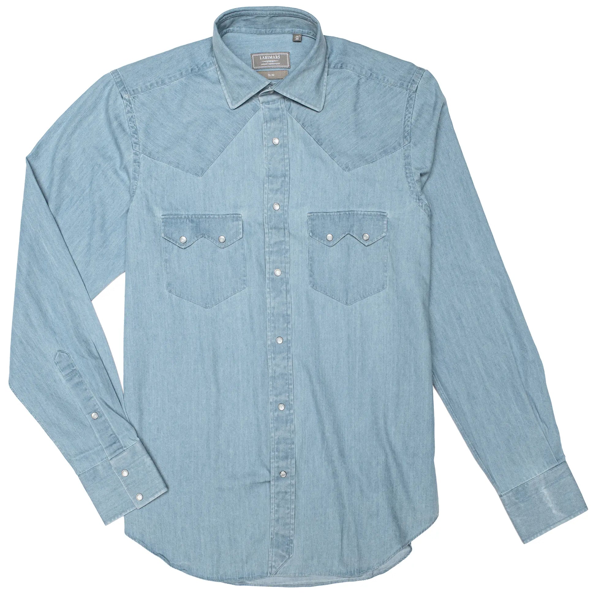 Ice Wash - Western Style Denim - Larimars Clothing Men's Formal and casual wear shirts