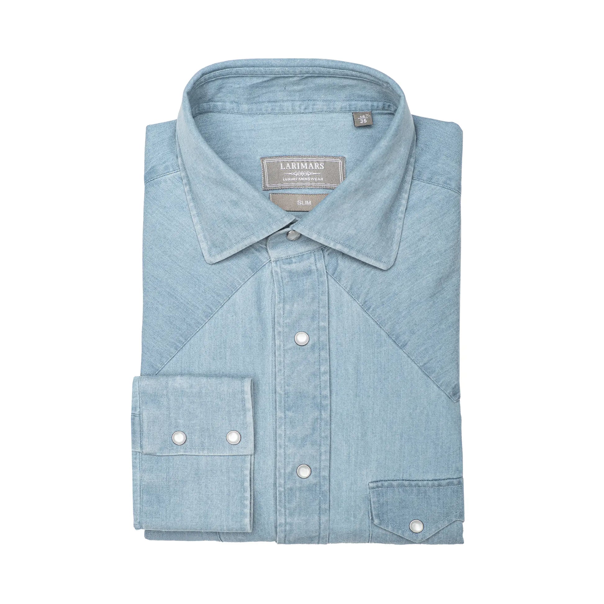 Ice Wash - Western Style Denim - Larimars Clothing Men's Formal and casual wear shirts
