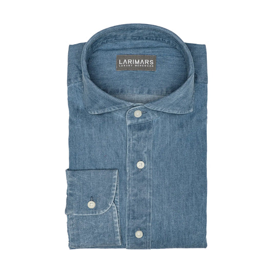 Light Washed - Indigo Blue - Larimars Clothing Men's Formal and casual wear shirts