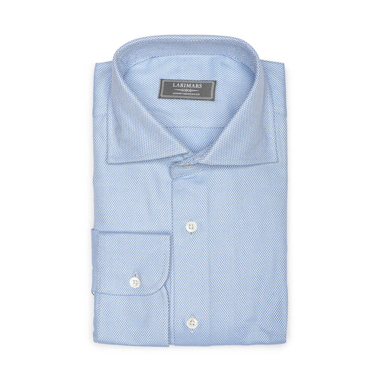 Medium Blue Dobby - Larimars Clothing Men's Formal and casual wear shirts