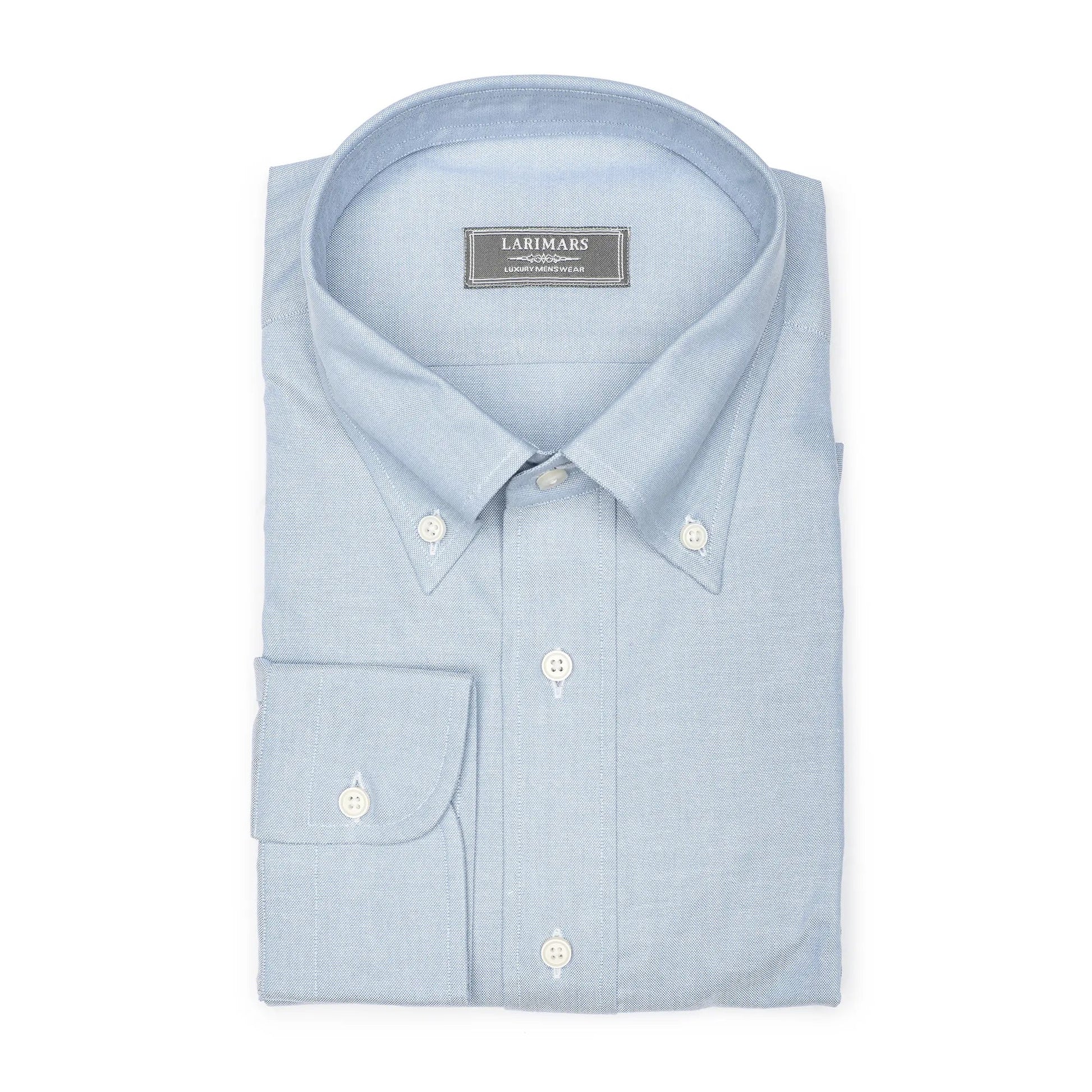 Medium Blue Oxford - Larimars Clothing Men's Formal and casual wear shirts