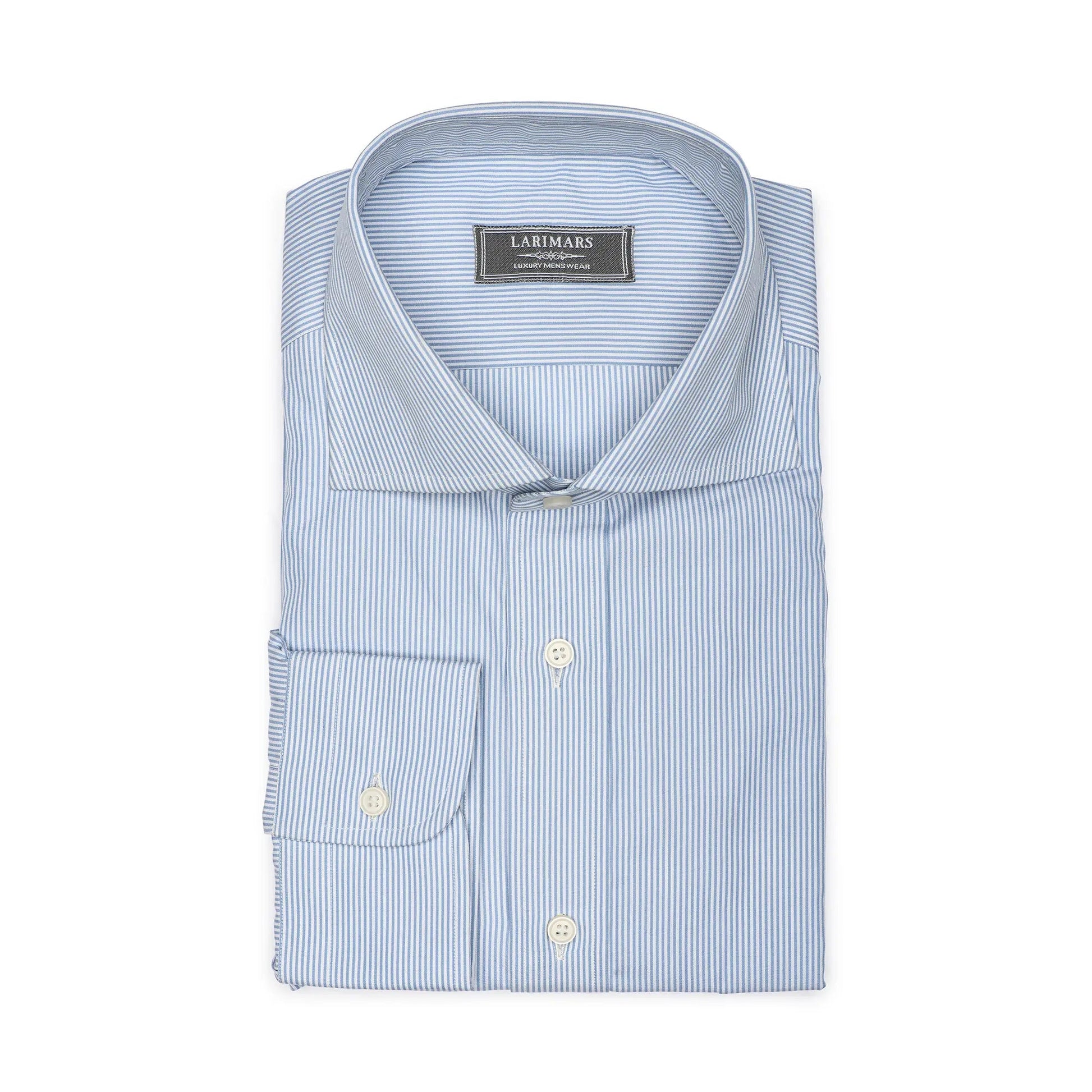 Medium Blue Stripe - Larimars Clothing Men's Formal and casual wear shirts