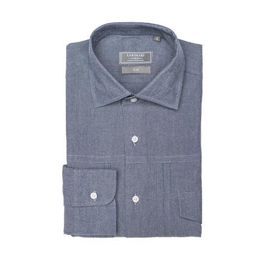 Enzyme Washed - Grey Chambray - Larimars Clothing Men's Formal and casual wear shirts