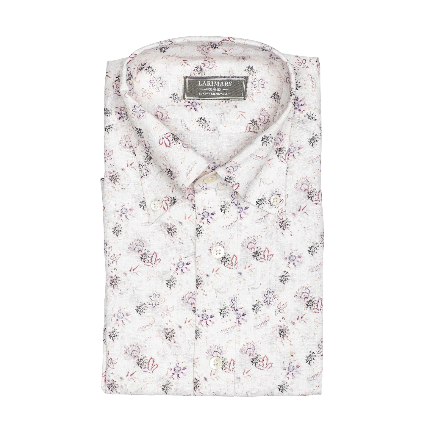 Multi Linen Floral Print  | Burgoyne - Larimars Clothing Men's Formal and casual wear shirts