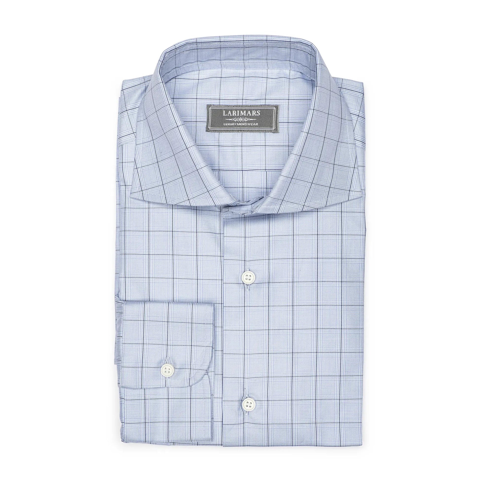 Navy & Blue Dobby - Larimars Clothing Men's Formal and casual wear shirts