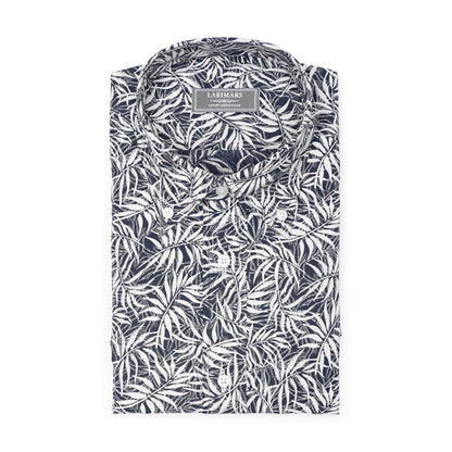 Navy Floral Print - Larimars Clothing Men's Formal and casual wear shirts