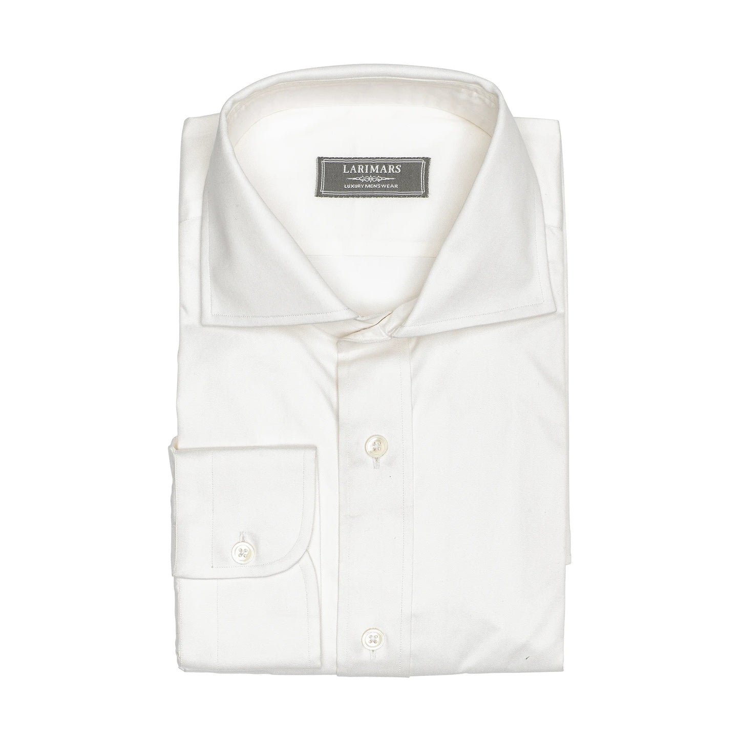 Off White Fine Twill - Larimars Clothing Men's Formal and casual wear shirts