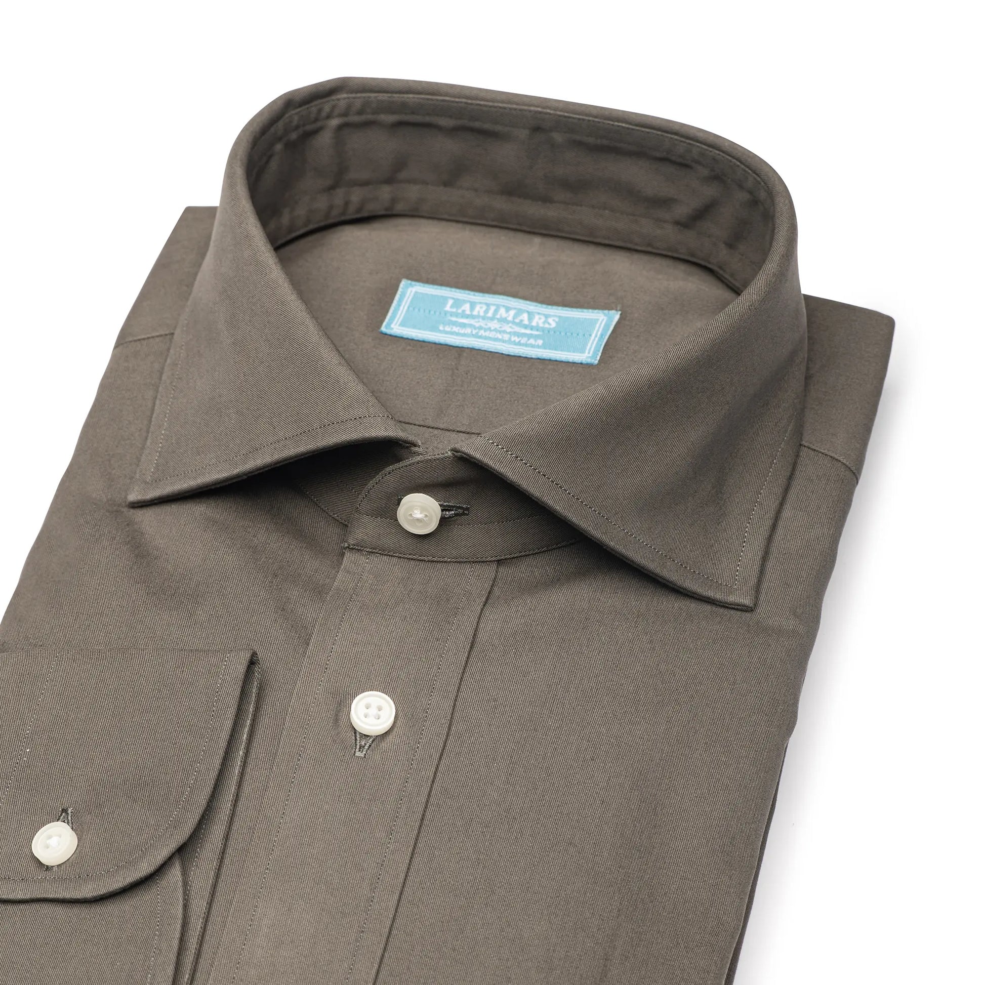 Olive Twill Shirt - Larimars Clothing Men's Formal and casual wear shirts