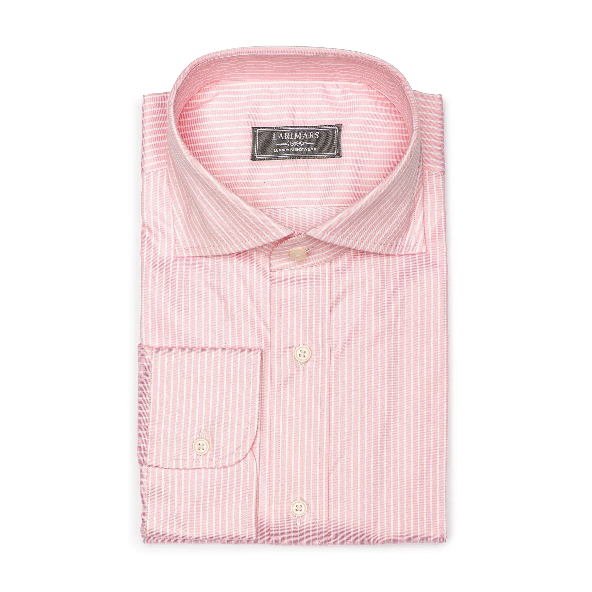 Pink Reverse Stripe - Larimars Clothing Men's Formal and casual wear shirts