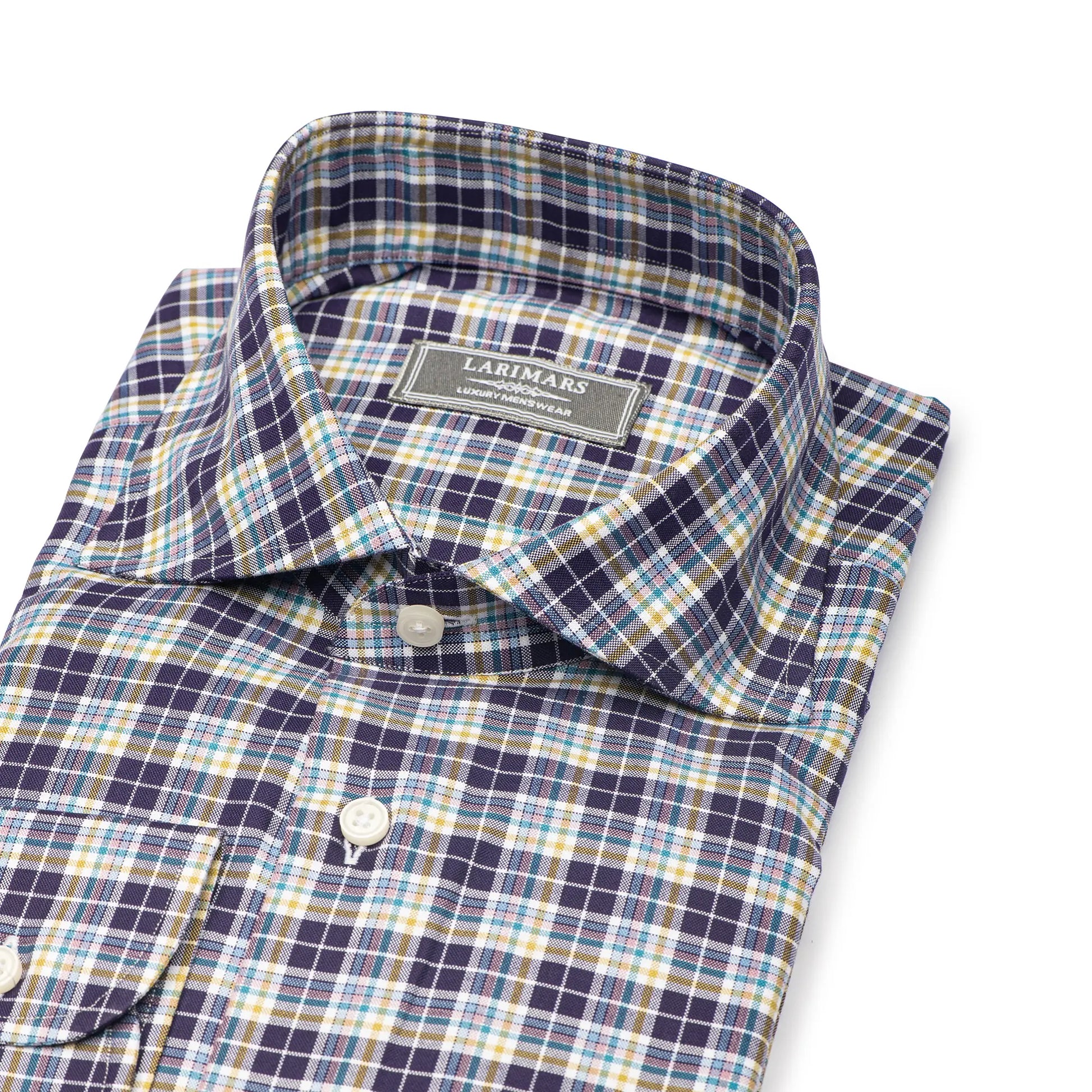 Purple Multi Check - Larimars Clothing Men's Formal and casual wear shirts