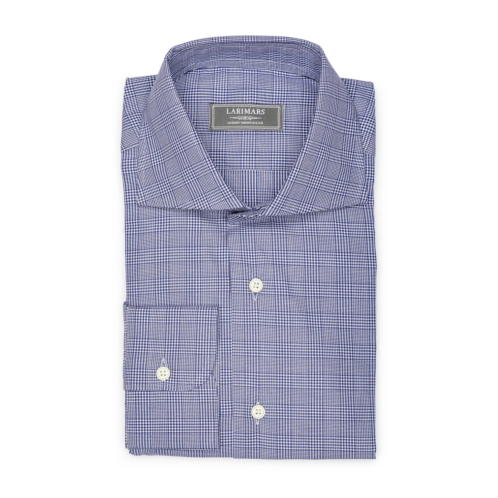 Purple Prince of Wales Check - Larimars Clothing Men's Formal and casual wear shirts