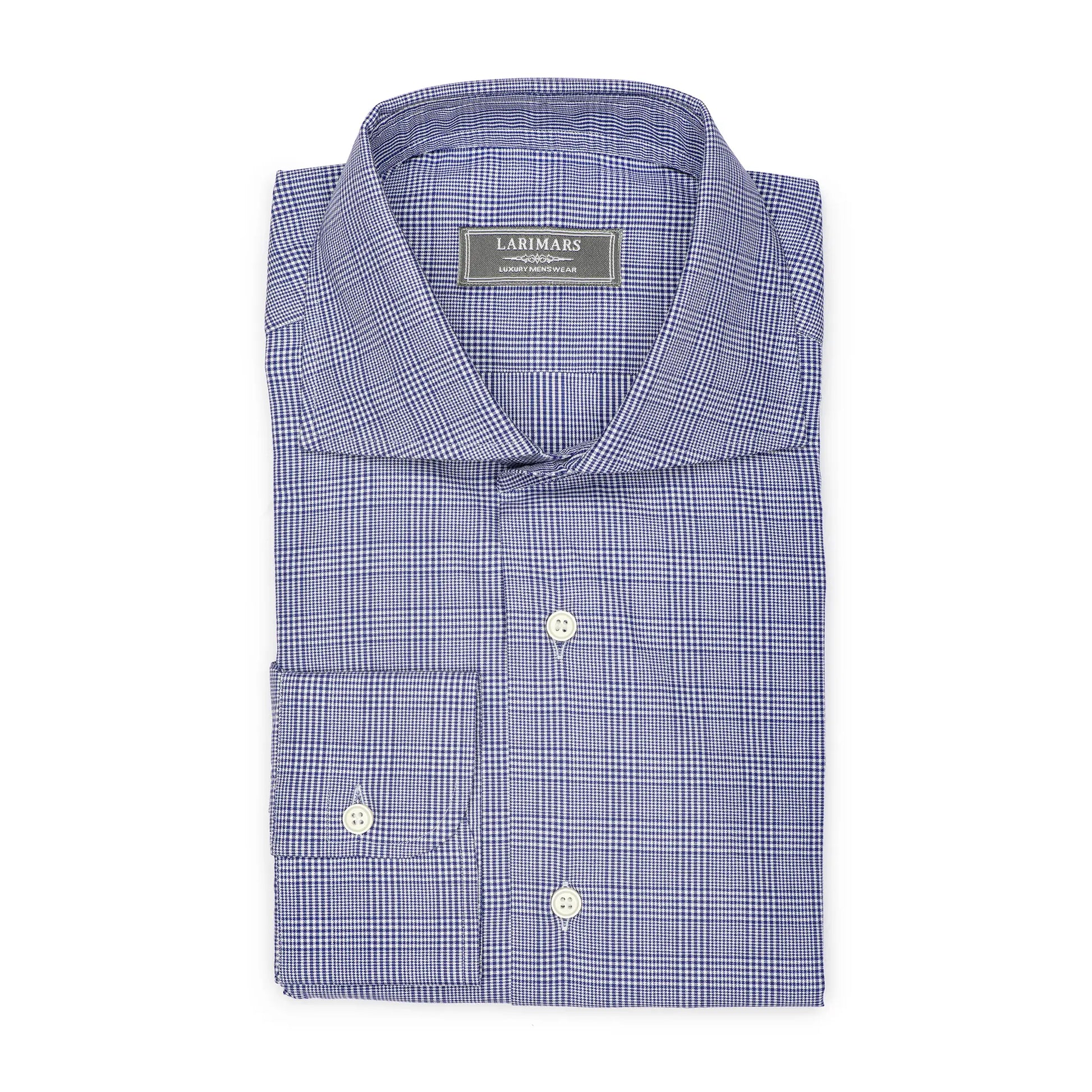 Purple Prince of Wales Check - Larimars Clothing Men's Formal and casual wear shirts