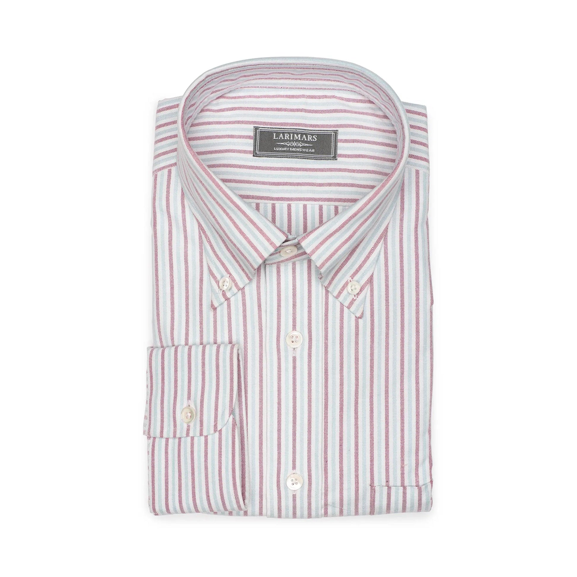 Red Multi Stripe Oxford - Larimars Clothing Men's Formal and casual wear shirts