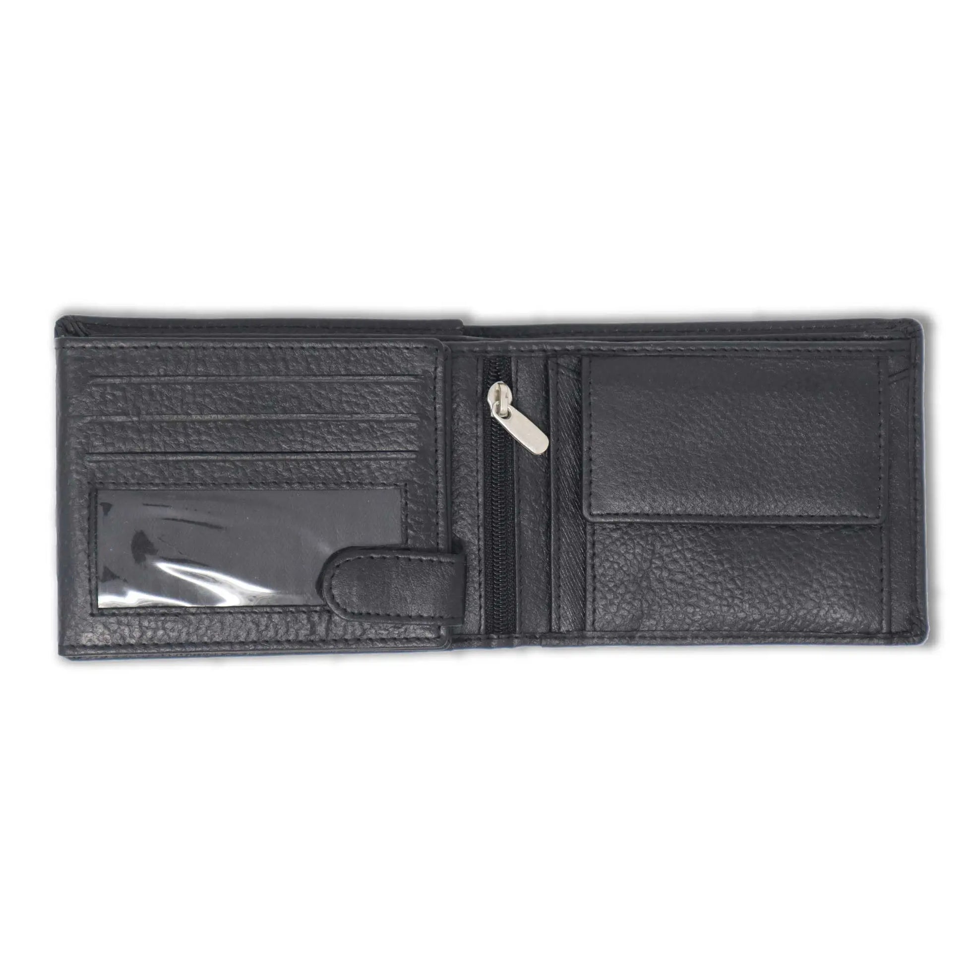 RFID Bifold Black Leather Wallet - Larimars Clothing Men's Formal and casual wear shirts