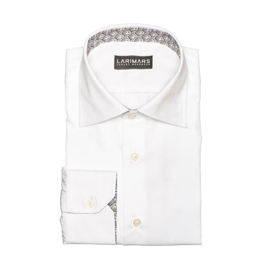 Snow White Dobby Texture - Larimars Clothing Men's Formal and casual wear shirts