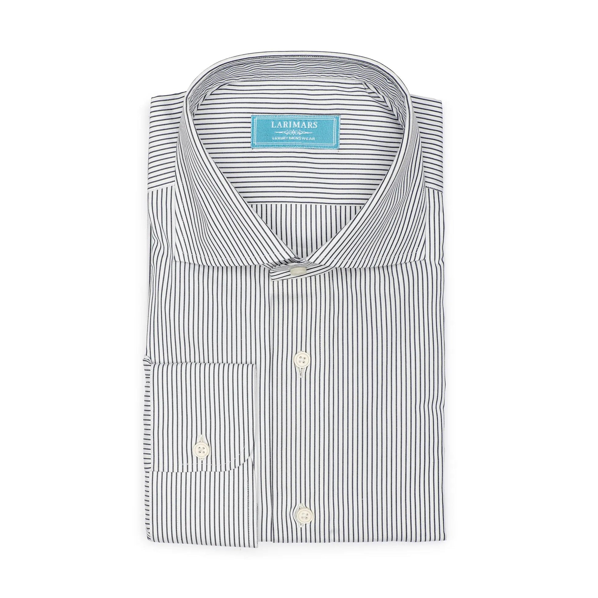 White & Black Stripe - Larimars Clothing Men's Formal and casual wear shirts