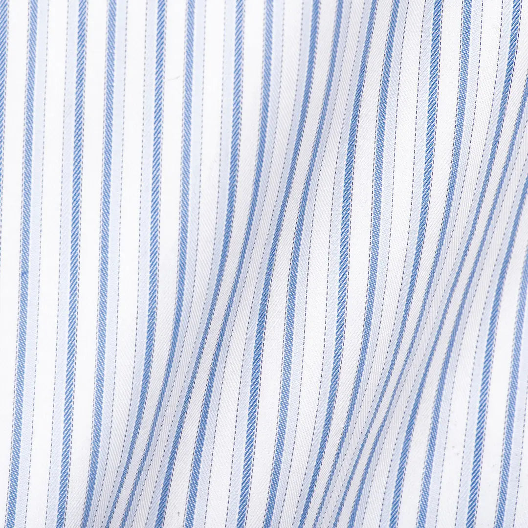 White & Blue Mix Stripe - Larimars Clothing Men's Formal and casual wear shirts