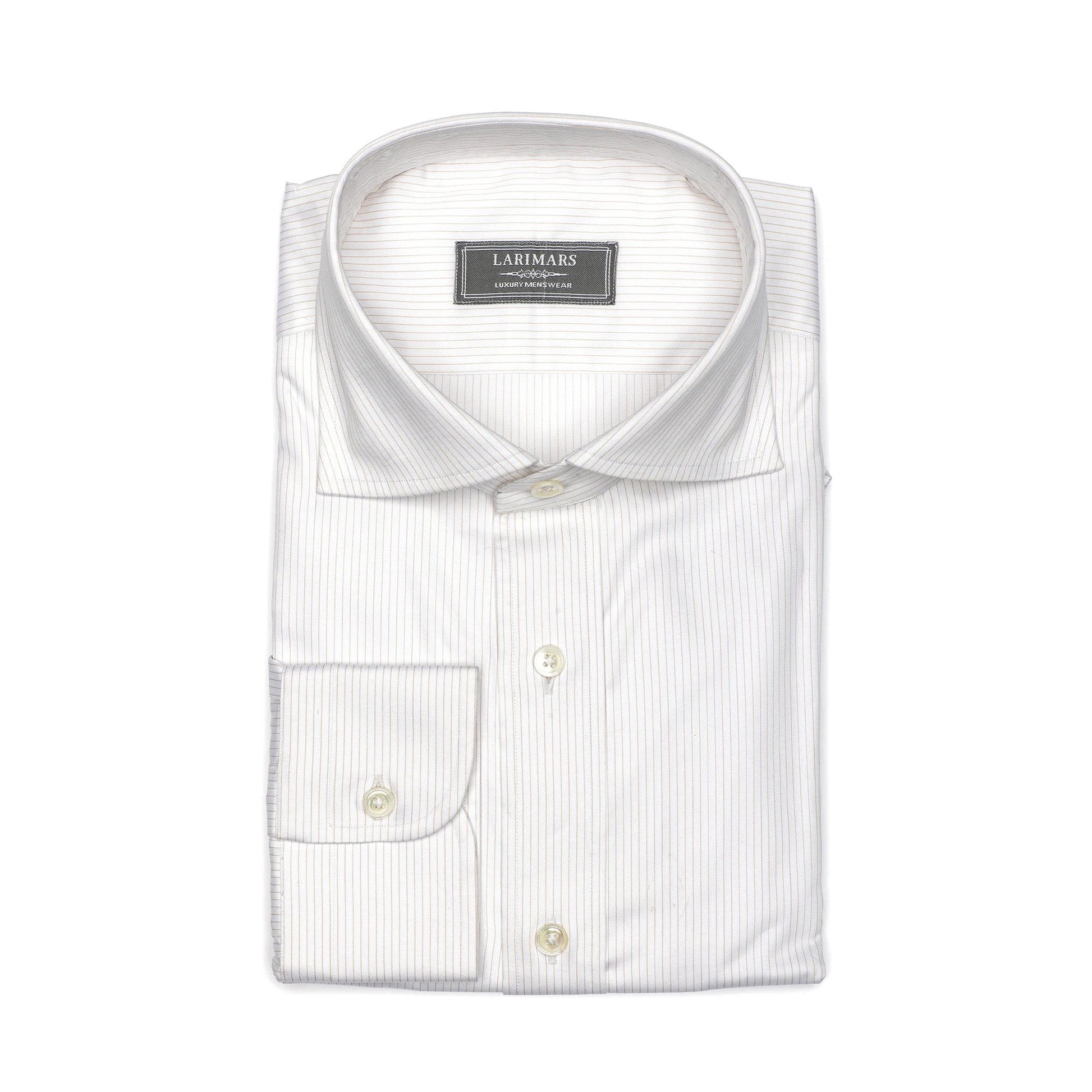 Brown Pencil Stripe - Larimars Clothing Men's Formal and casual wear shirts