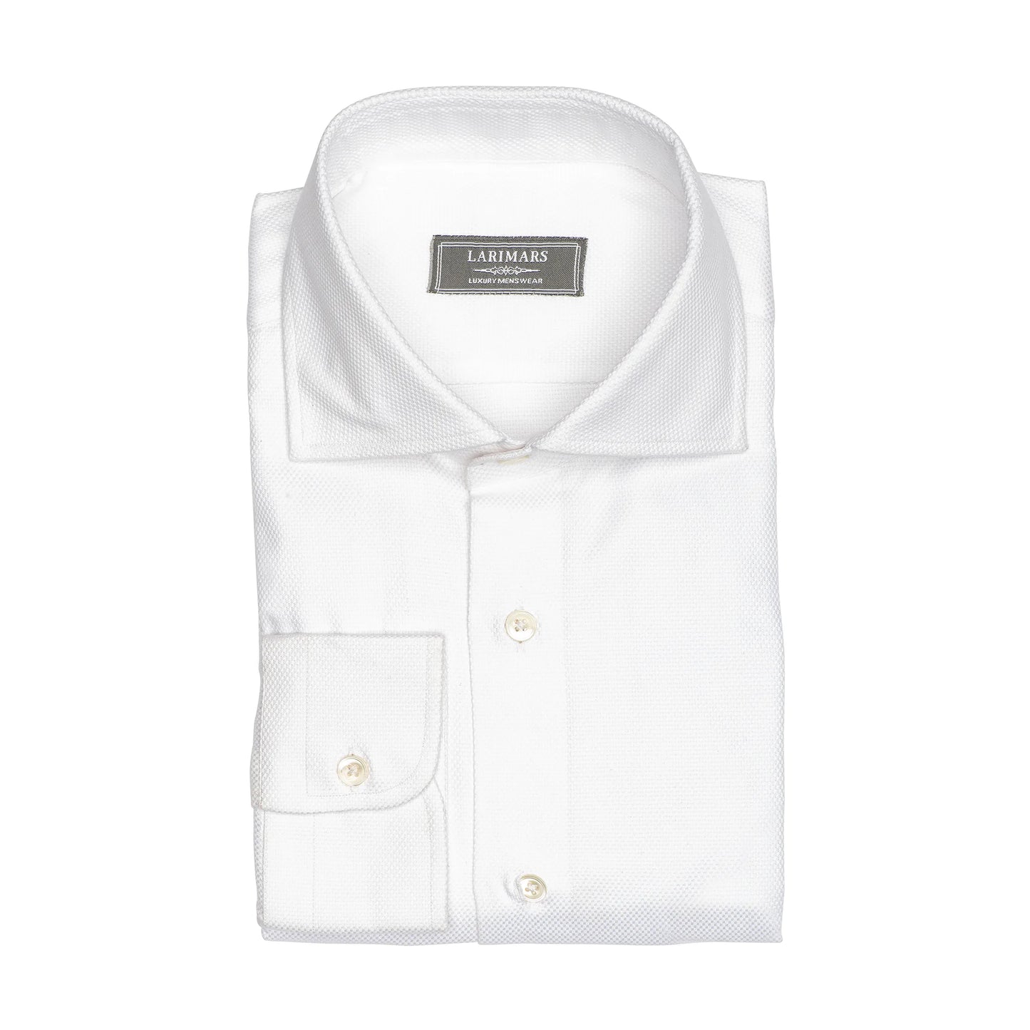 White Dobby Texture - Larimars Clothing Men's Formal and casual wear shirts