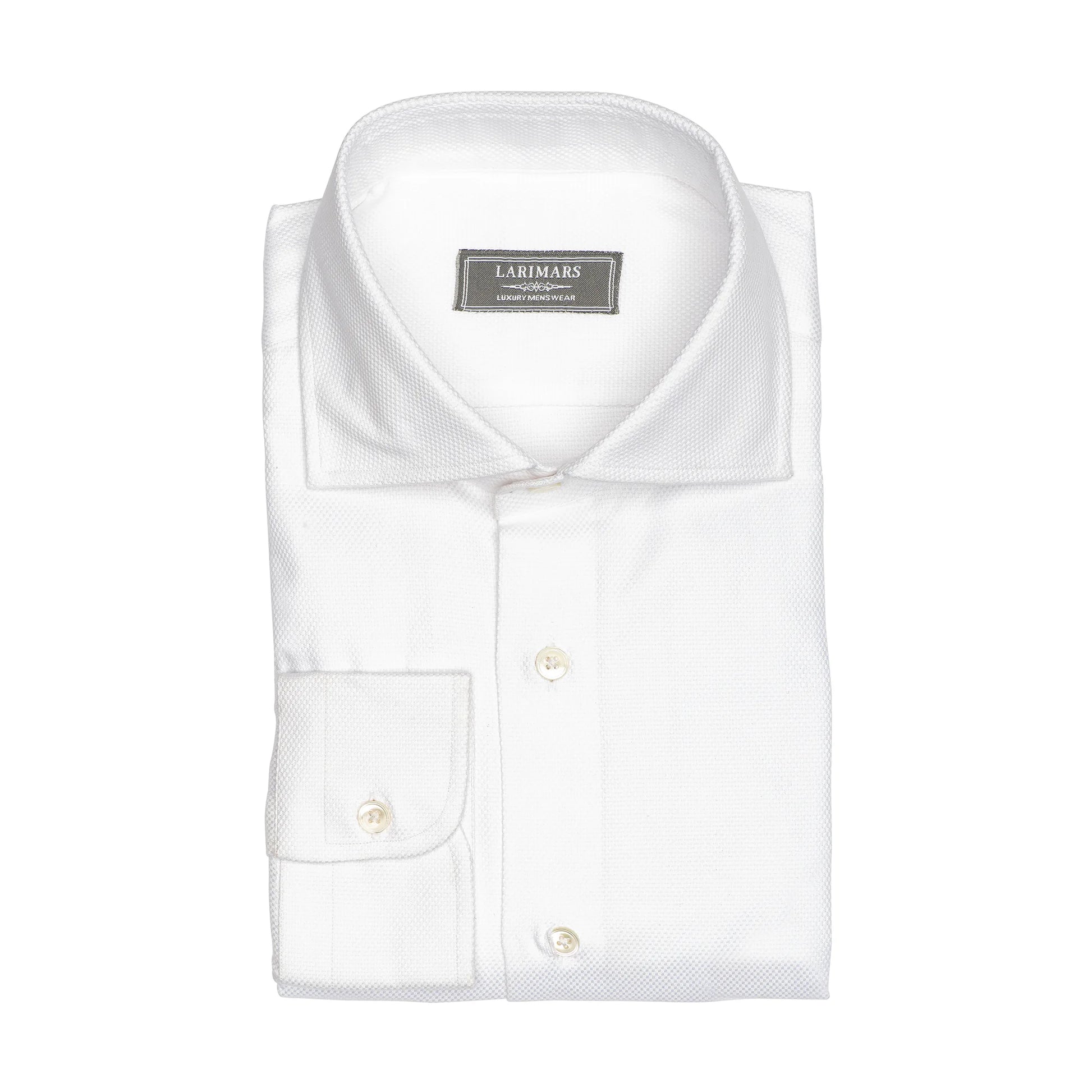 White Dobby Texture - Larimars Clothing Men's Formal and casual wear shirts