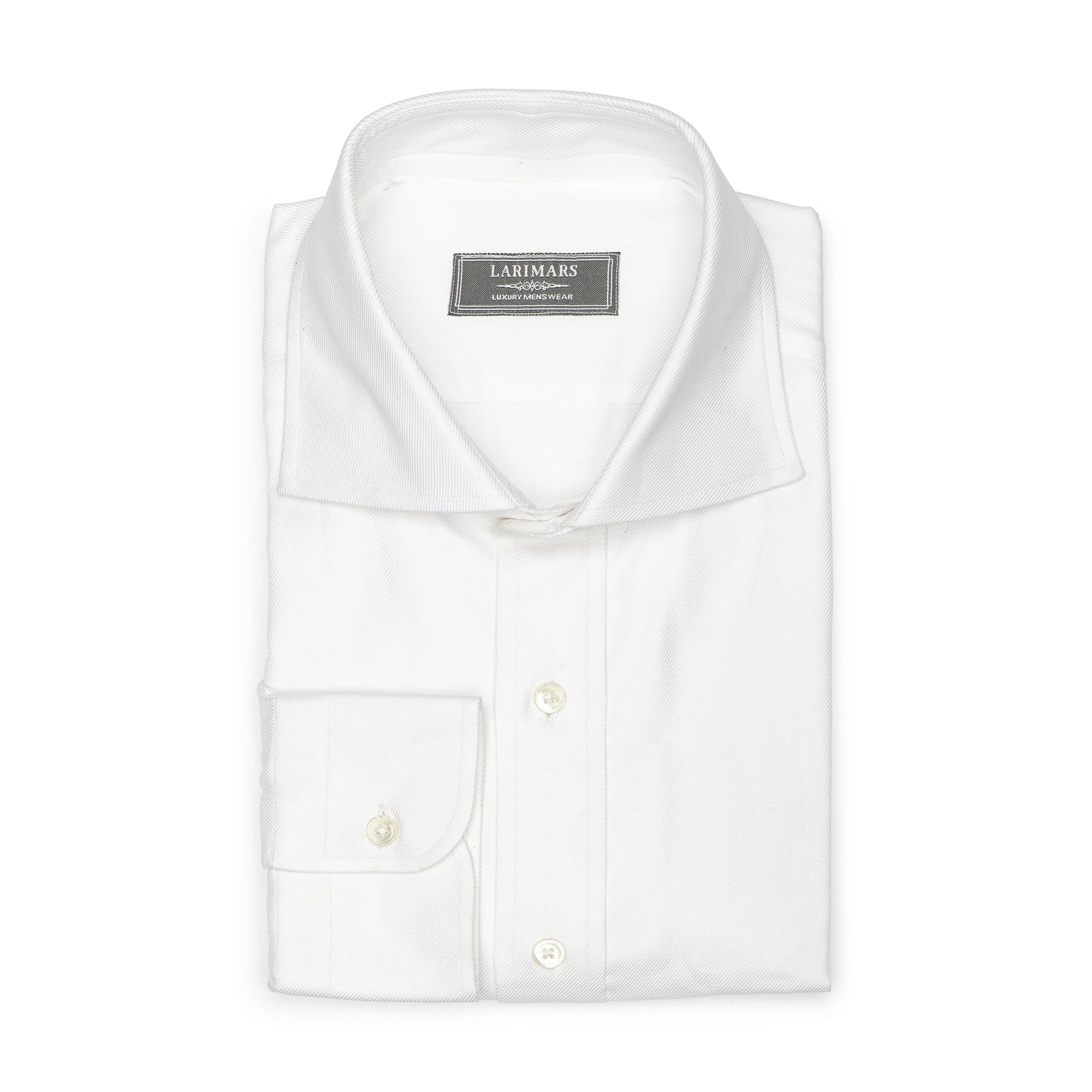 White Royal Twill - Larimars Clothing Men's Formal and casual wear shirts