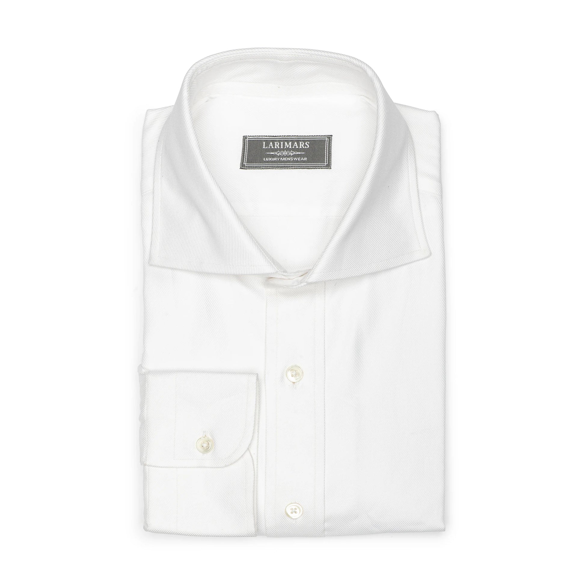 White Royal Twill - Larimars Clothing Men's Formal and casual wear shirts