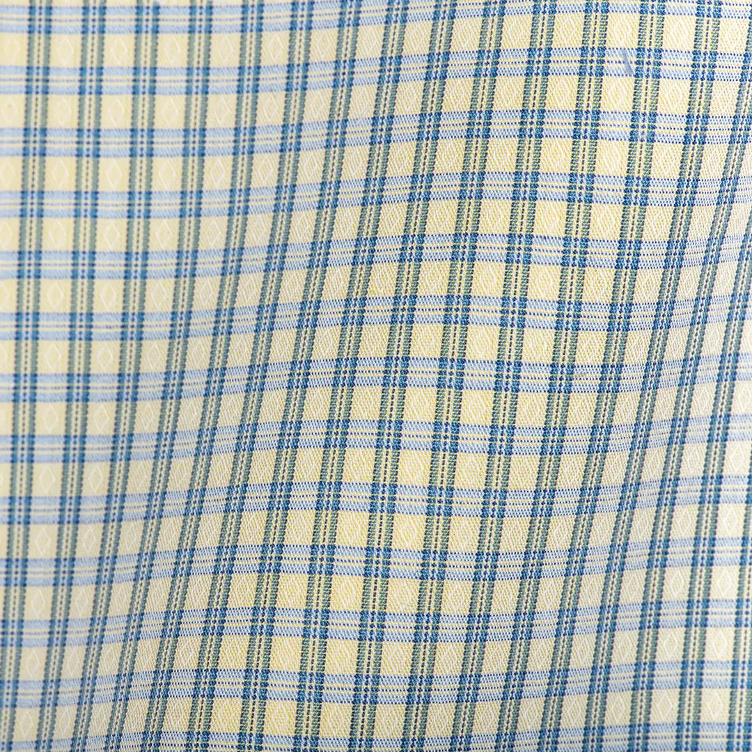 Yellow & Blue Small Check - Larimars Clothing Men's Formal and casual wear shirts